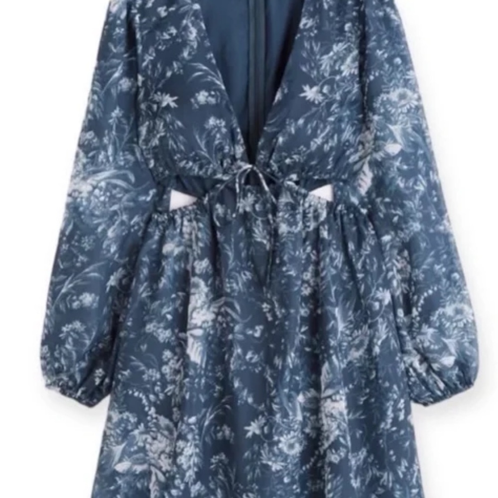 Abercrombie & Fitch Blue Floral Dress - Picture 5 of 12